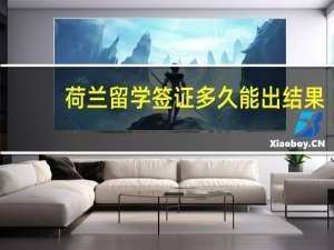 荷兰留学签证多久能出结果