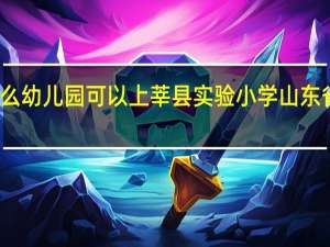 莘县上什么幼儿园可以上莘县实验小学 山东省莘县实验小学