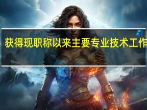 获得现职称以来主要专业技术工作简介（以来简介）