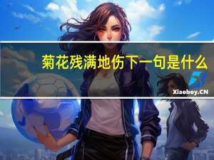 菊花残满地伤下一句是什么