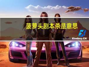 菠萝头剧本杀是意思