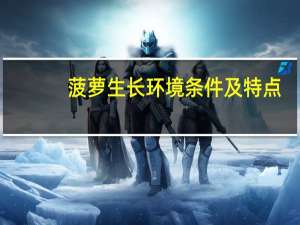 菠萝生长环境条件及特点