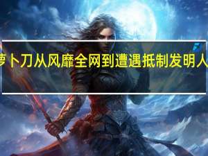 萝卜刀从风靡全网到遭遇抵制 发明人挺委屈：“就不是刀” 到底什么情况呢