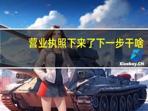 营业执照下来了下一步干啥