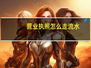 营业执照怎么走流水