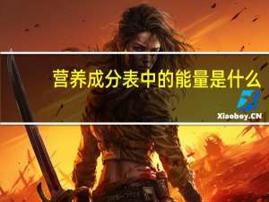 营养成分表中的能量是什么