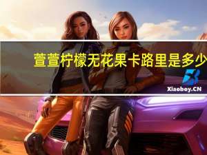 萱萱 柠檬无花果卡路里是多少