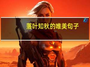 落叶知秋的唯美句子