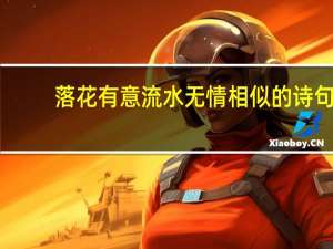 落花有意流水无情相似的诗句