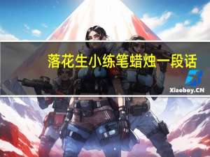 落花生小练笔蜡烛一段话（落花生小练笔蜡烛）
