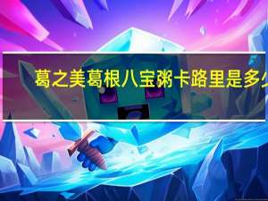 葛之美 葛根八宝粥卡路里是多少