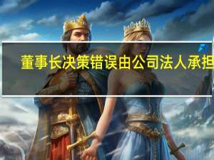 董事长决策错误由公司法人承担么