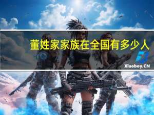 董姓家家族在全国有多少人