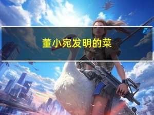 董小宛发明的菜（董小宛最擅长做什么美食）