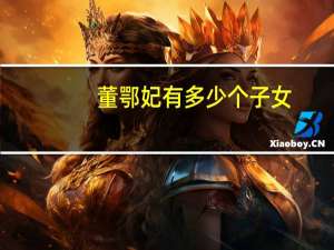 董鄂妃有多少个子女（董鄂玉妍）