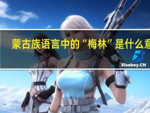 蒙古族语言中的“梅林”是什么意思