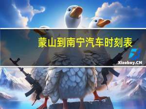 蒙山到南宁汽车时刻表