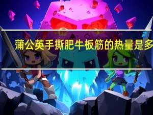 蒲公英 手撕肥牛板筋的热量是多少