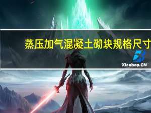 蒸压加气混凝土砌块规格尺寸