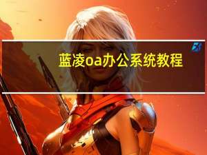 蓝凌oa办公系统教程