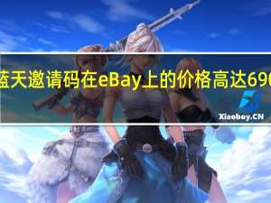蓝天邀请码在eBay上的价格高达6900美元