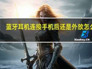 蓝牙耳机连接手机后还是外放怎么办