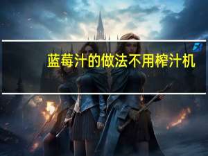 蓝莓汁的做法不用榨汁机（蓝莓汁的做法）