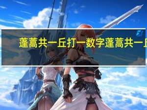 蓬蒿共一丘打一数字 蓬蒿共一丘