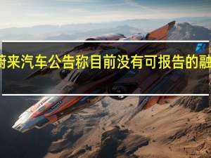 蔚来汽车公告称目前没有可报告的融资活动