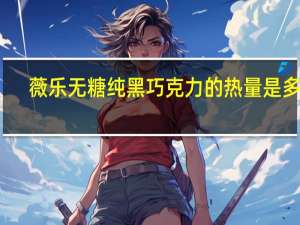 薇乐 无糖纯黑巧克力的热量是多少