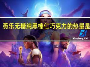 薇乐 无糖纯黑榛仁巧克力的热量是多少