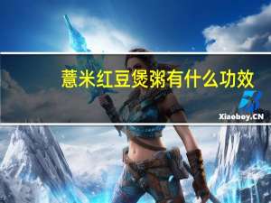 薏米红豆煲粥有什么功效（薏米红豆粥的功效是什么）