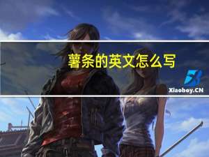 薯条的英文怎么写