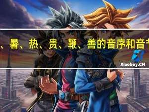 藏、暑、热、贵、鞭、善的音序和音节是什么