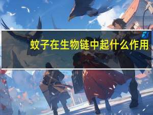 蚊子在生物链中起什么作用