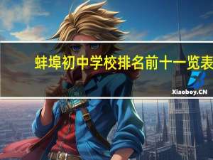 蚌埠初中学校排名前十一览表