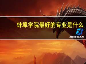 蚌埠学院最好的专业是什么