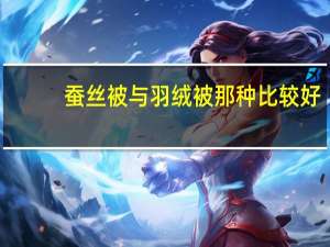 蚕丝被与羽绒被那种比较好