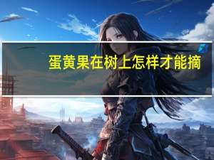 蛋黄果在树上怎样才能摘