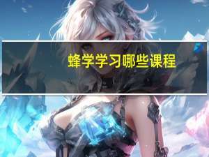 蜂学学习哪些课程