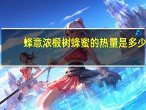 蜂意浓 椴树蜂蜜的热量是多少