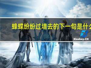 蜂蝶纷纷过墙去的下一句是什么