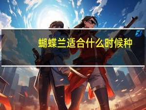 蝴蝶兰适合什么时候种