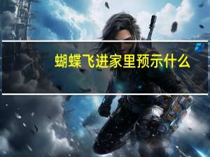 蝴蝶飞进家里预示什么