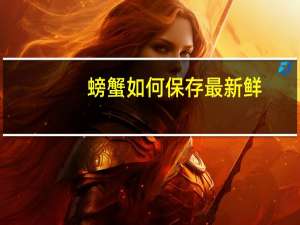 螃蟹如何保存最新鲜（螃蟹如何保存）