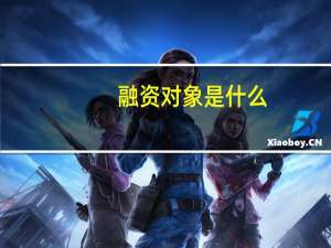 融资对象是什么