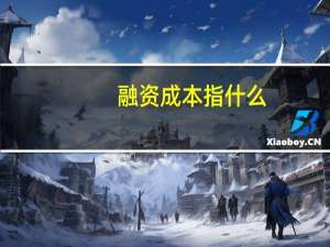融资成本指什么