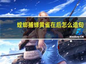 螳螂捕蝉黄雀在后怎么造句