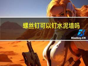 螺丝钉可以钉水泥墙吗