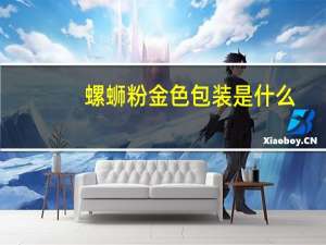 螺蛳粉金色包装是什么